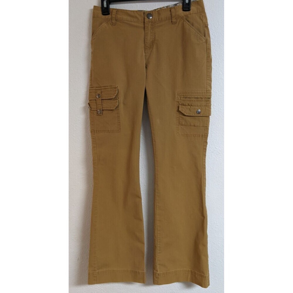 Women's COLUMBIA Cotton Stretch Cargo Flared Leg Pants Hiking Outdoor SZ 4